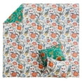 thumbnail image 5 of Levtex Home - Carmina Quilt Set - King Quilt and Two King Shams - Floral Vines - Off White Red Orange Blue Green - Quilt (106x92in.) and Shams (20x36in.) - Reversible - Cotton, 5 of 9