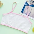 thumbnail image 2 of CYRBOKO Girls Bars, Soft Comfortable Cotton Breathable Cami Training Bras Pink Size 8-9 T, 2 of 3