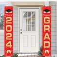 thumbnail image 5 of RnemiTe-amo 2024 Graduation Door Porch Sign Banner,Congrats Grad Porch Banner for Any Schools or Grades 2024 Graduation Party Decorations,Red, 5 of 6