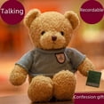 thumbnail image 4 of Osito de peluche que graba, muñeco parlante, muñeco de tela, lindo oso de abrazo, muñeco para niñas, 4 of 6