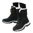 thumbnail image 3 of XIMIN Women’s Fur Lined Lightweight Non-Slip Platform Mid-Calf Booties Waterproof Lace-Up Winter Warm Comfort Snow Boots for Travel Work, 3 of 6
