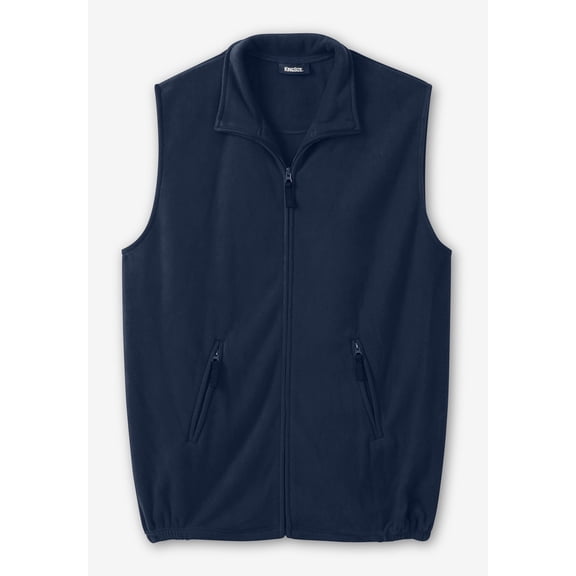KingSize Men's Big & Tall Explorer Plush Fleece Zip Vest
