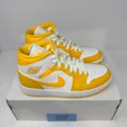 thumbnail image 2 of Ni - ke WMNS Air Jordan 1 Mid 'White University Gold' BQ6472-117 Womens/Youth Brand New, 2 of 5