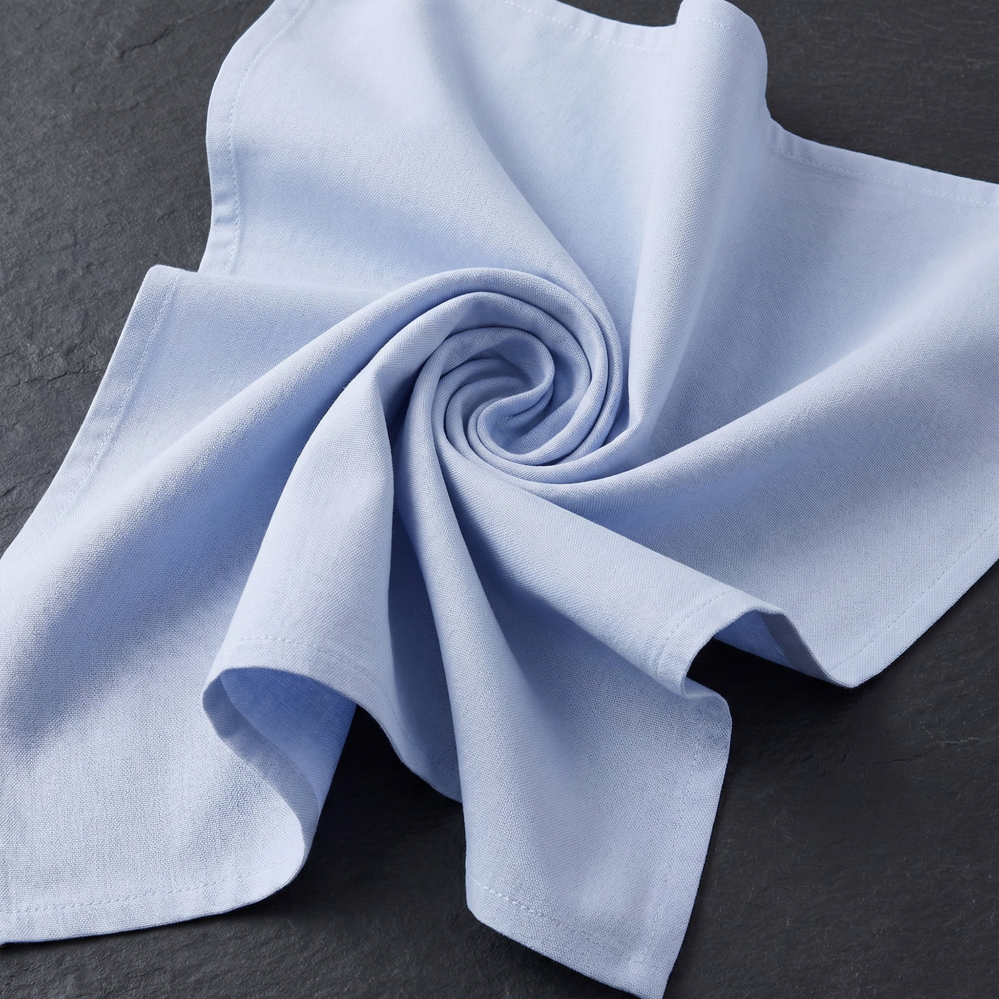 Unique Bargains 12Pcs  Washable Reusable Party Cloth Napkins Sky Blue 17x17inch