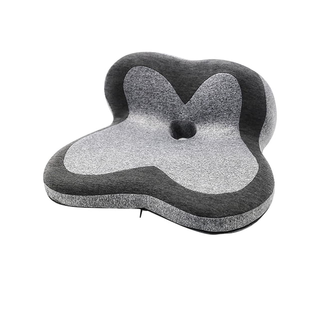 Cojín de espuma viscoelástica Yuyangstore para asiento de Silla de oficina funda lavable Gris