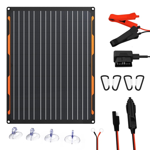 Cargador de panel solar FlexSolar 20W 12V con controlador y conectores