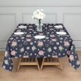 thumbnail image 3 of Pioneer Flower Floral Print Pattern Square Tablecloth, Waterproof Wipeable Spillproof Washable Table Cover for Home Kitchen Party Decor, 52"x52", 3 of 6