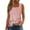 Pink, variant on Women's Sleeveless Floral Print Square Neck Blouse Casual Summer Top for Daily Wear, Lightweight and Breathable