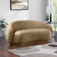 thumbnail image 2 of Meridian Furniture Emery Beige Velvet Loveseat, 2 of 10