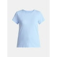 thumbnail image 5 of Time and Tru Women’s Slub Jersey Crewneck Tee with Short Sleeves, Sizes XS-XXXL, 5 of 5