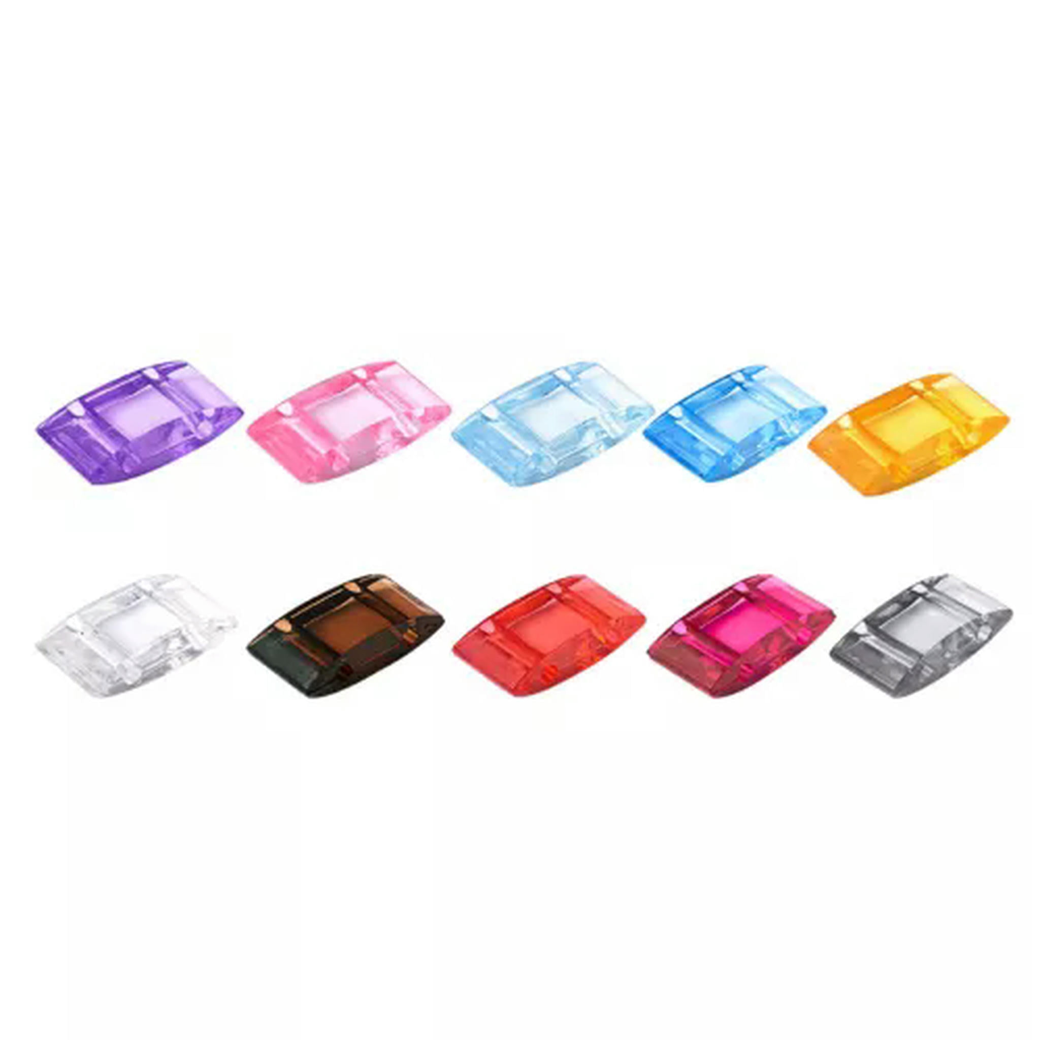 U8MO 780pcs/500g Acrylic Carrier Beasd Rectangle 2-Hole Peyote Jewelry Bases 17x9mm-Orange