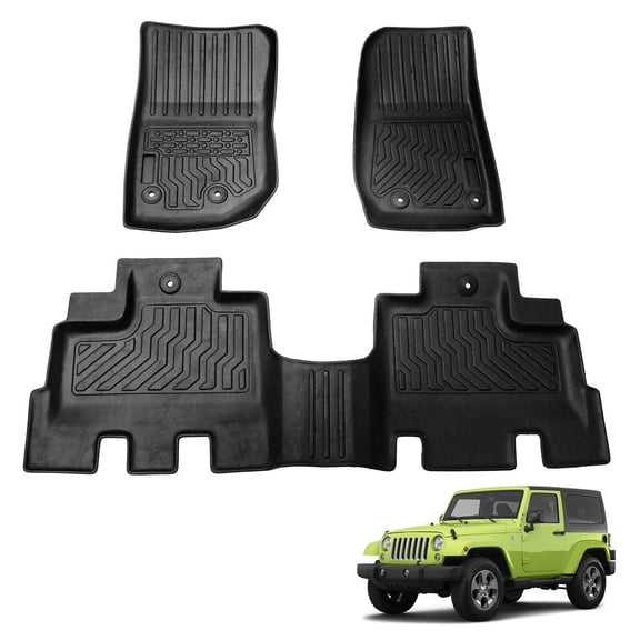 Floor Mats Liners Carpets for 2014-2018 Jeep Wrangler JK Unlimited JKU 4-Door