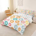 thumbnail image 2 of Homewish Colorful Circle Dog Paw Bedding,Cartoon Pet Themed Duvet Cover Full,,Polkadot Reversible,3-Piece,1 Duvet Cover and 2 Pillowcases, 2 of 6