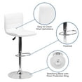 thumbnail image 4 of Flash Furniture Vincent Modern Adjustable Height Barstool with Footrest, 35-44"H, White/Chrome, 4 of 13