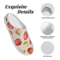 thumbnail image 5 of Haiem Strawberries Print Women's Fuzzy Memory Foam House Slipper Cozy Home Footwear Non-slip Winter Slippers-35/36, 5 of 7