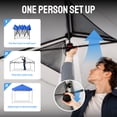 thumbnail image 3 of CROWN SHADES 10x10 Pop Up Canopy Patented Center Lock One Push Instant Outdoor Canopy Tent Blue, 3 of 7