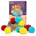 thumbnail image 3 of Chiwava 24PCS 1.8" Catnip Furry Cat Toys Ball Soft Pom Pom Balls Kitten Chase Quiet Play Assorted Color, 3 of 13