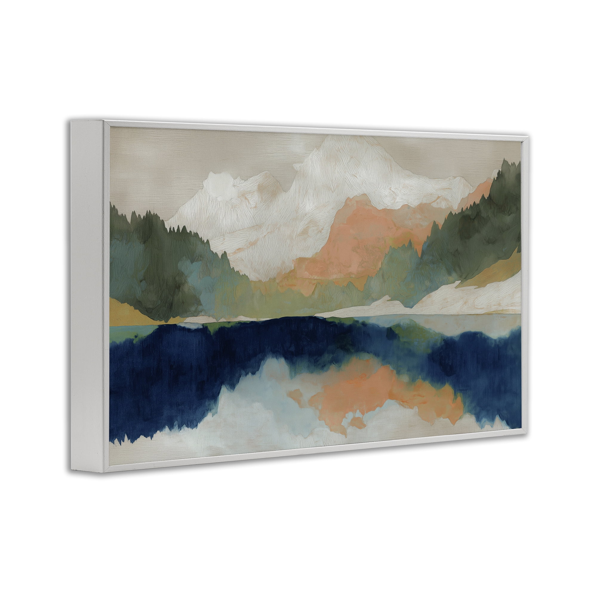 Stupell Industries Alpine Autumn Lake Reflection White Framed Giclee Art, design by Chromatic Storm Studio