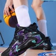 thumbnail image 2 of Qarigey Zapatillas de baloncesto para hombre, zapatillas transpirables acolchadas, deportivas, antideslizantes, ligeras, resistentes al Type4 NO4, 2 of 6
