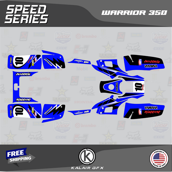 Kalair GFX Graphics Kit for Yamaha WARRIOR 350 (All Years) Speed Series