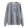 thumbnail image 4 of ManHanLi Women Dandelion Graphic Print Round Neck Long Sleeve Sweatshirt, 4 of 7