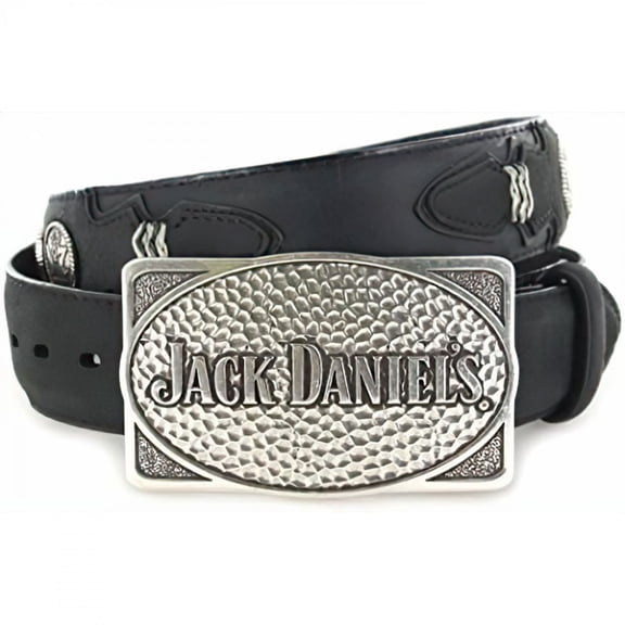 Jack Daniels 870729 Jack Daniels Logo Belt Buckle, Hammered Silver
