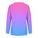 thumbnail image 5 of ICHUANYI Liquidación Moda Mujer Manga Larga Camiseta Verano Degradado Impresión Blusa Suelta Tops ICHUANYI WER202308256548, 5 of 5