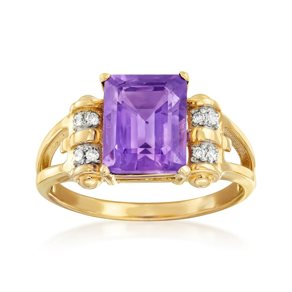 RossSimons RossSimons 2.80 Carat Amethyst Ring With Diamond Accents