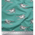 thumbnail image 1 of Soimoi Modal Satin Fabric Branch & Bird Block Decor Fabric Printed Yard 42 Inch Wide, 1 of 3