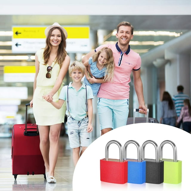 Langgg 4x Keyed Padlocks Ultimate Locking Solution For Suitcase Easy To Small Padlocks For Suitcases 1Set