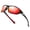 Black Frame Red Temple Red Lens, variant on Men's Dynamic Wrap Sunglasses Metallic Silver Accent Hinge Blue Mirror UV400 for Jet Skiing Surfing Snowboarding