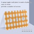 thumbnail image 4 of Orange and White Gingham Plaid Light Switch Cover Electrical Outlet Cover Replaceable Wall Plates 3-Gang, 4 of 8