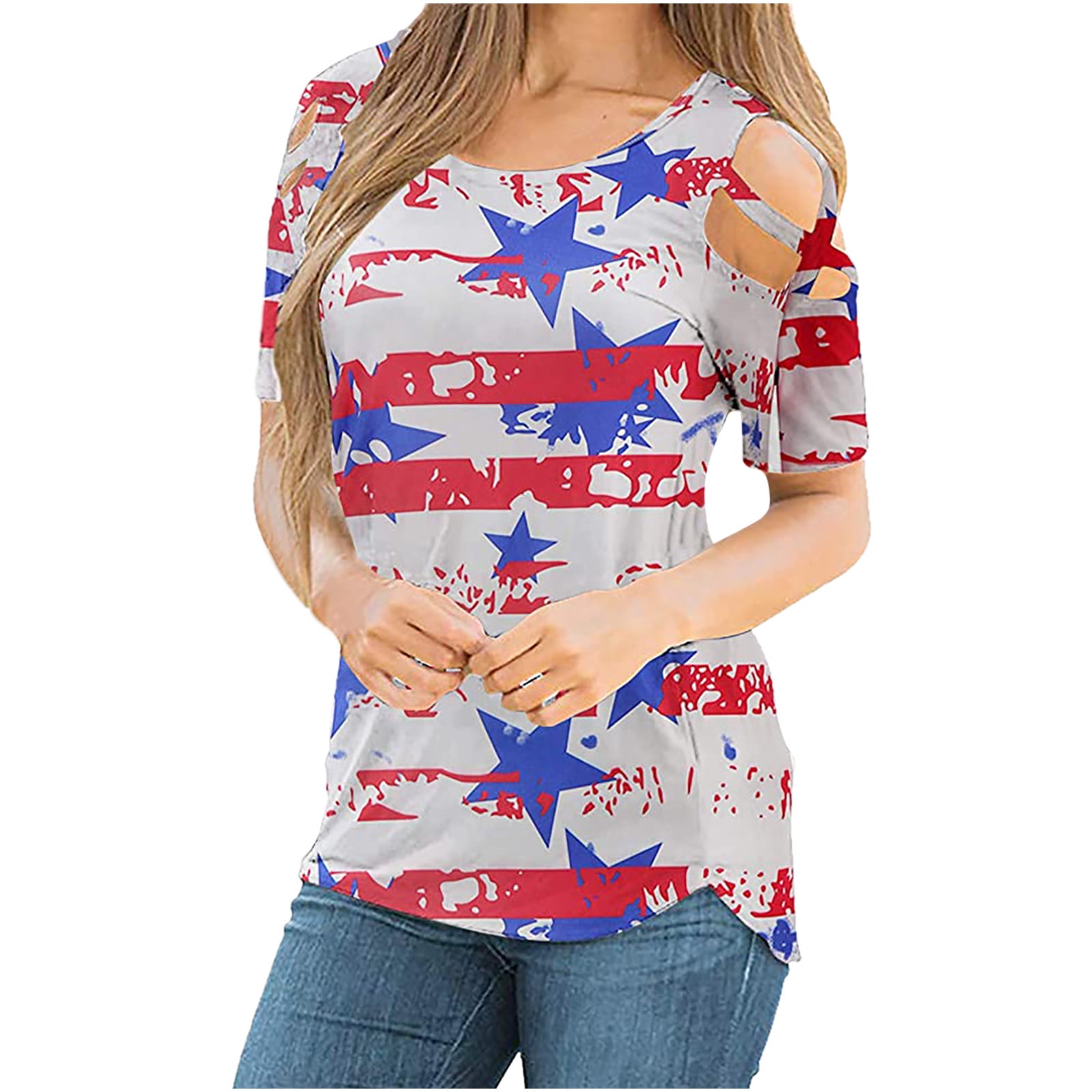 Shirts Short Sleeve Tunic Strappy 