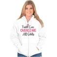 thumbnail image 4 of Breast Cancer Ribbon Christian Faith Zip Hoodie Sweatshirt Women Brisco Brands S, 4 of 6