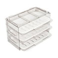 thumbnail image 2 of organizadores apilables para nevera, plato de preparación de cocina, bandeja para platos de cocina con cajón extraíble, organizador de blanco Soledad Organizador de nevera, 2 of 8