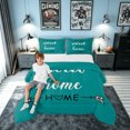thumbnail image 2 of meiyoeat Rustic Home Sweet Full Size Comforter Sets for Adults Men Women, Arrow Quote Bedding Comforter Set, Teal, Grey Reversible, 3-Piece, 1 Comforter and 2 Pillowcases, 2 of 6