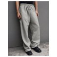 thumbnail image 4 of Resicozy Baggy Sweatpants for Men Wide Leg Drawstring Waist Loose Sweatpants with Pockets Light Gray 2XL, 4 of 6