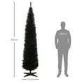 thumbnail image 6 of Christmas Trees HOMCOM 8' Artificial Pencil Christmas Tree, Slim Xmas Tree with 618 Realistic Branch Tips and Plastic Stand, Black,Artificial Christmas Trees, 6 of 10