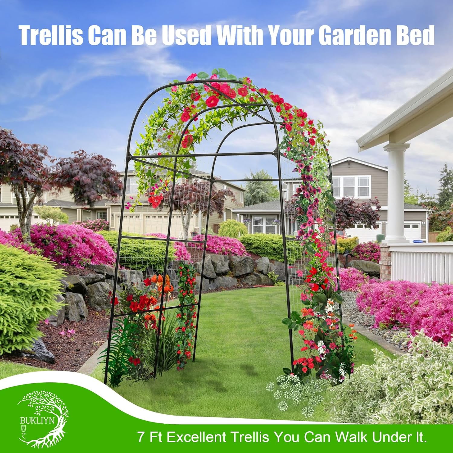Cucumber Trellis for Raised Bed - Trellis for Climbing Plants Outdoor, Size:71 * 87 inch, Garden Trellis for Climbing Plants, Cucumber, Vegetable, Tomato, Flowers