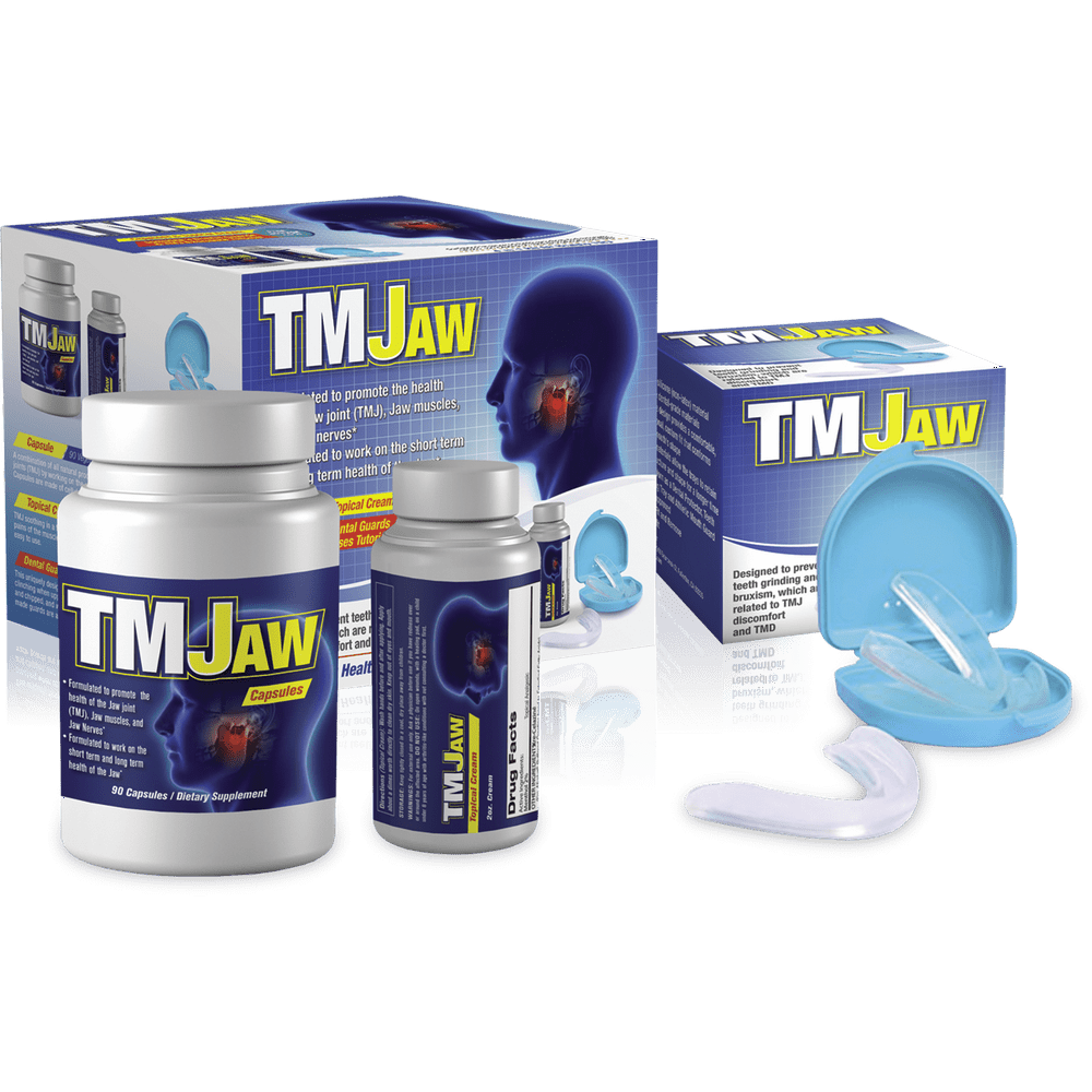 TMJ Advanced Relief System 90 Capsules 2 oz Topical Jaw Joint Cream