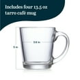 thumbnail image 2 of Libbey Tarro Cafe Mug, Classic Tapered Shape Coffee Mugs Set of 4 , Dishwasher Safe Glass Mugs for Warm Beverages, Coffee, Tea, Lattes and More, 2 of 4