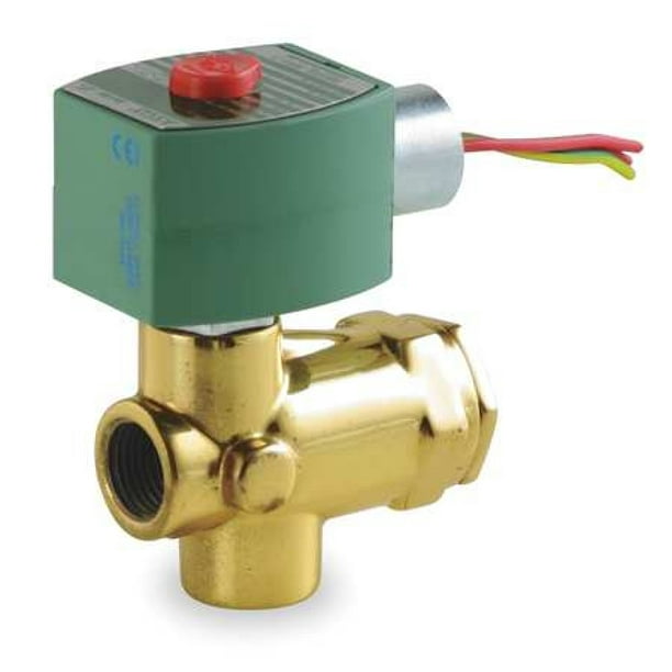ASCO 8223G003 120V AC Brass Solenoid Valve, Normally Closed, 1/2 in