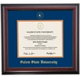 thumbnail image 1 of OCM Diploma Frame for Salem State University, 16" x 18" Diploma Certificates Frame, Embossed Navy/Orange Mat, 1 of 5