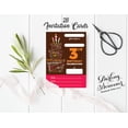 thumbnail image 4 of Darling Souvenir Brown Birthday Invitation Card 28 Pcs Fill or Write In Blank Invites Printable Party Supplies 5 x 7 Inches, 4 of 5