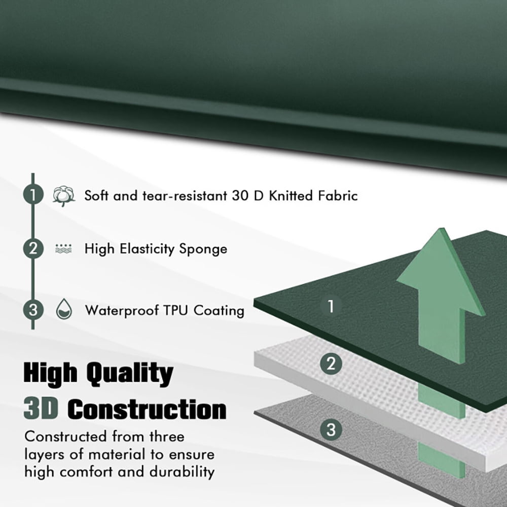 Aimee Lii Self-inflating Lightweight Folding Foam Sleeping Cot with Storage Bag, Outdoor Portable Camping Bed for Sleeping Hiking Travel, Green Aimee Lii Self-inflating Lightweight Folding Foam Sleeping Cot with Storage Bag, Outdoor Portable Camping Bed for Sleeping Hiking Travel, Green