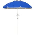 thumbnail image 2 of Outsunny 5.7' Beach Umbrella with Tilt, Cup Holders, Hooks, Blue, 2 of 9