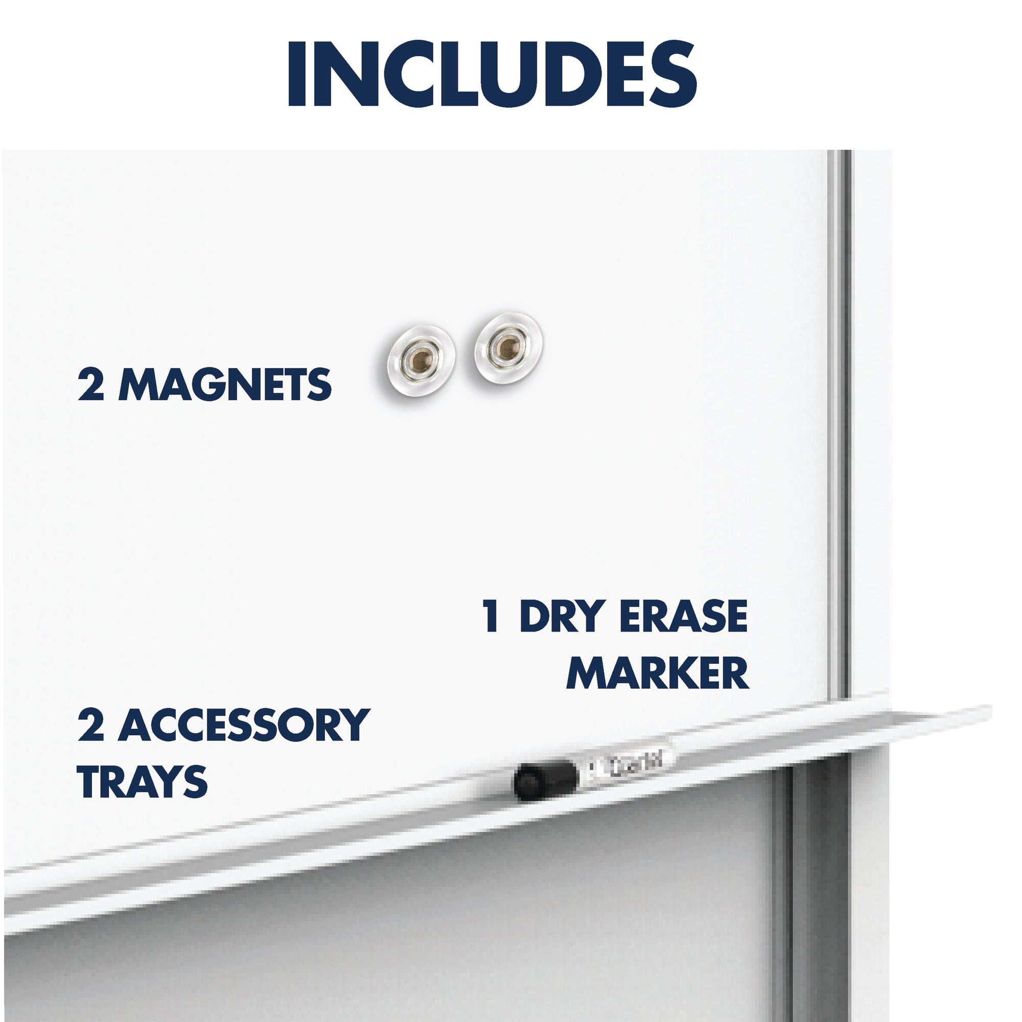 Quartet Motion Dual-Track Mobile Magnetic Dry-Erase Easel, White