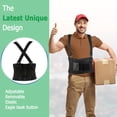 thumbnail image 4 of Faja lumbar TEKOMVO para el trabajo - Cinturón de soporte lumbar para aliviar el dolor lumbar, levantar objetos pesados y hernias discales - Faja lumbar industrial para el trabajo con correas para los, 4 of 5