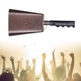 thumbnail image 4 of Bunblic Metal Cowbell with Handle Cheering Bell Hand Percussion Call Bell Alarm Noise Maker for Farm Graduations Baseball Party Ranch Coffee, 4 of 5