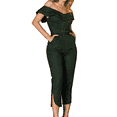 thumbnail image 5 of Hirigin Women Jumpsuit Romper Off-Shoulder Playsuit Clubwear Bodycon Trousers Outfit, 5 of 5